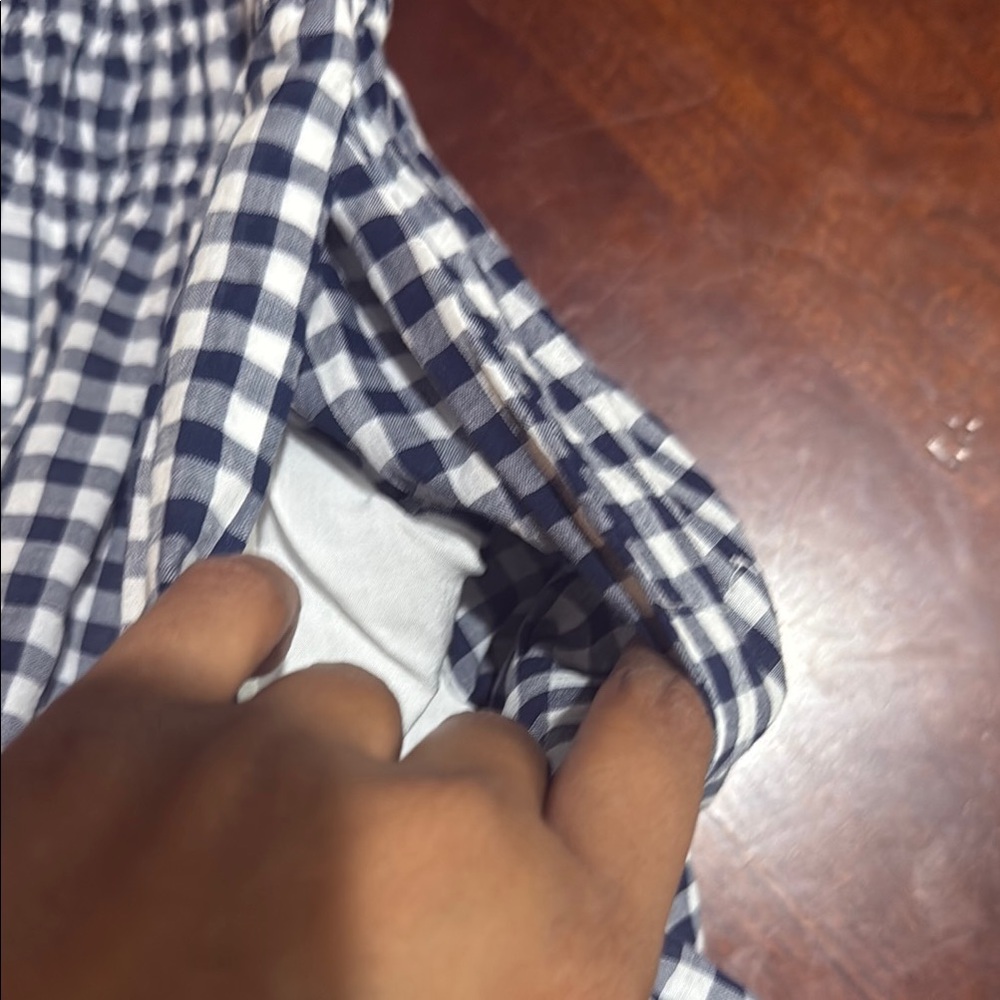 Draper James Blue White Gingham Maxi Dress with Ruffle Hem - Picture 10 of 12